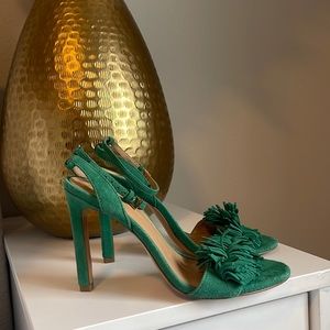 Teal Fringe Banana Republic Sandals